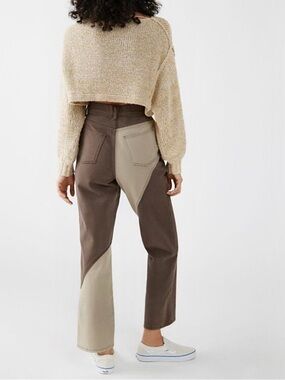 UrbanOutfitters BDG Patchwork Cowboy Jeans Straight-Leg in Brown Khaki Size27